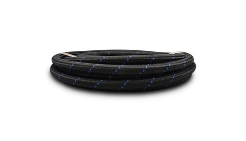 5ft Roll of Black Blue Nylon Braided Flex Hose; AN Size: -4AN; Hose ID 0.22" - 11984B
