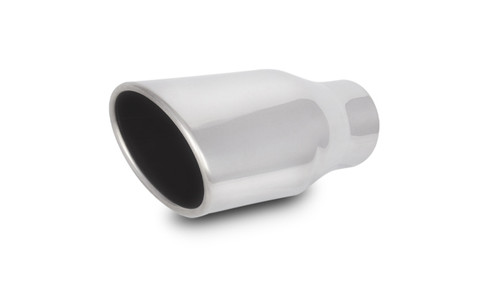4.5" x 3" Oval Stainless Steel Tip (Single Wall, Angle Cut) - 1406
