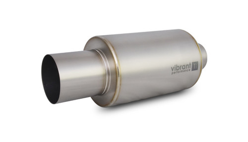 Muffler with Straight Cut Natural Tip, 3.00" Inlet - 17563