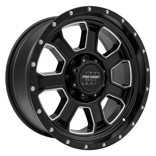 Sledge Satin Black Milled 20X9 8x6.5 5BS Offset 0mm Cap P/N 503451501 - 5143-2982