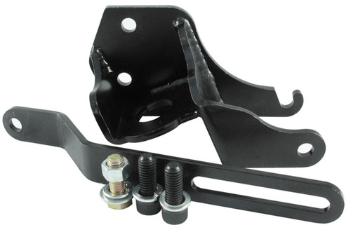 Borgeson - Pump Bracket - P/N: 802404 - Power steering pump bracket. Natural steel. Fits 55-57 Chevy with original front motor mounts. - 802404