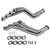BBK MUSTANG 4.6L-2V GT/BULLIT 1-5/8 LONG TUBE HEADERS (CHROME) - 1541