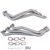 BBK MUSTANG V6 1-3/4 LONG TUBE HEADERS (CHROME) - 1642