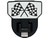 CARR  - 183082 - HD Universal Hitch Step; Fits 2 in. Receiver; Black; Checkered Flag; Single - 183082