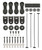 Premium High Output RAD Fan Mnt. Kit w/ Ratcheting Brackets / Nylon Rods / Clips - 16746