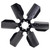 17" Standard Rotation Fan Clutch Fan Black - 17117