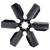 18" Standard Rotation Fan Clutch Fan Black - 17118