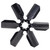 19" Standard Rotation Fan Clutch Fan Black - 17119