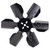15" Standard Rotation Rigid Race Fan Steel Blade - 17315