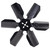 17" Standard Rotation Rigid Race Fan Steel Blade - 17317