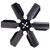 19" Standard Rotation Rigid Race Fan Steel Blade - 17319