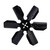 18" Standard Rotation Rigid Race Fan Steel Blade - 17318