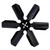 20" Standard Rotation Rigid Race Fan Steel Blade - 17320