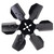 15" Reverse Rotation Rigid Race Fan Steel Blade - 17415