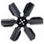 17" Reverse Rotation Rigid Race Fan Steel Blade - 17417