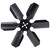 19" Reverse Rotation Rigid Race Fan Steel Blade - 17419