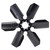 18" Reverse Rotation Fan Clutch Fan Black - 17918