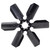 19" Reverse Rotation Fan Clutch Fan Black - 17919