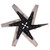 18" High Performance Stainless Steel Standard Rotation Flex Fan Black Hub - 19118