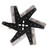 13" High Performance Stainless Steel Reverse Rotation Flex Fan Black Hub - 19313