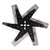 15" High Performance Stainless Steel Reverse Rotation Flex Fan Black Hub - 19315