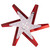 18" High Performance Aluminum Standard Rotation Flex Fan Red Blade w/ Chrome Hub - 19418