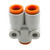 AIR LINE Y-FITTING 3 WAY 1/4in OD QUICK DISCONNECT - ALY