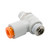 NEEDLE VALVE RIGHT ANGLE 1/4in OD QUICK DISCONNECT TO 1/8inNPT THREAD (METER OUT) - NVRAMO