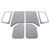 DEI 50286 '11-'18 Wrangler JK 2-Door Gray Original Finish Complete Headliner Kit 050286 - 50286