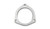 3-bolt Stainless Steel Flange (3" I.D.) - Single Flange, Retail Packed - 1483S