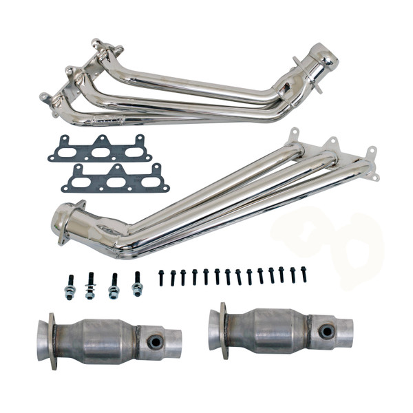 BBK CAMARO V6 1-5/8 LONG TUBE HEADERS W/CATS SYSTEM (CHROME) - 4041