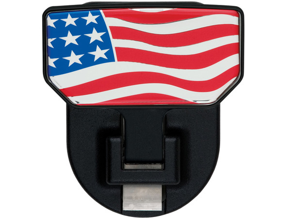 CARR  - 183032 - HD Universal Hitch Step; Fits 2 in. Receiver; Black; American Flag; Single - 183032