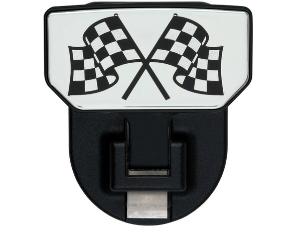 CARR  - 183082 - HD Universal Hitch Step; Fits 2 in. Receiver; Black; Checkered Flag; Single - 183082