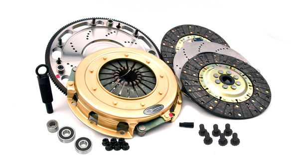 Centerforce SST 10.4 Multi=Disc Clutch and Flywheel Kit 44.30 lbs 168 Tooth Gear 0 in/oz Externally Balanced 6 Bolt Crank 925 ft/lbs Capacity 10.4in Dia. 26-Spline Fits Chevrolet/Pontiac Cars 8 Cyl - 412614842