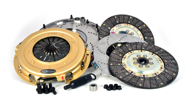 Centerforce SST 10.4 Multi=Disc Clutch and Flywheel Kit 45.70 lbs 168 Tooth Gear 33 in/oz Externally Balanced 6 Bolt Crank 925 ft/lbs Capacity 10.4in Dia. 26-Spline Fits Chevrolet/GMC Cars and Trucks 7.4L - 412614840