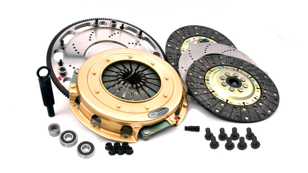 Centerforce SST 10.4 Multi=Disc Clutch and Flywheel Kit 44.15 lbs 168 Tooth Gear 0 in/oz Externally Balanced 8 Bolt Crank 925 ft/lbs Capacity 10.4in Dia. 26-Spline Fits Chevrolet Crate Engines & Swaps LSA LSX 6.2L/7.4L - 412614844