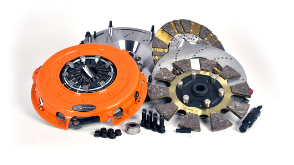 Centerforce DYAD ? DS 10.4 Multi-Disc Clutch and Flywheel Kit 55.60 lbs 164 Tooth Gear 8 Bolt Crank 1300 ft/lbs Capacity 10.4in Dia. 23M-Spline Fits Ford s Mustang 5.0L - 413234818