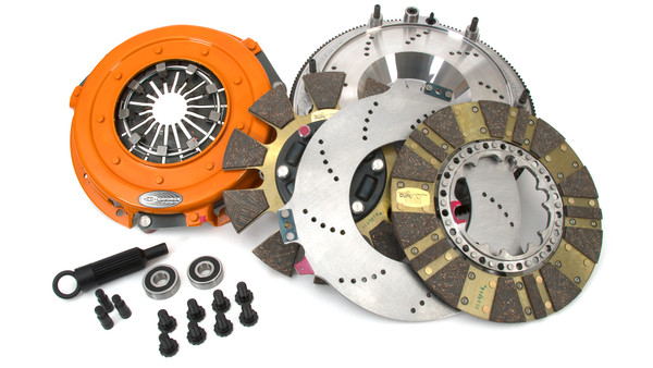 Centerforce DYAD ? DS 10.4 Multi-Disc Clutch and Flywheel Kit 51.65 lbs 168 Tooth Gear 0 in/oz Externally Balanced 8 Bolt Crank 1300 ft/lbs Capacity 10.4in Dia. 26-Spline Fits Chevrolet Camaro and Corvette 6.2L - 413614877