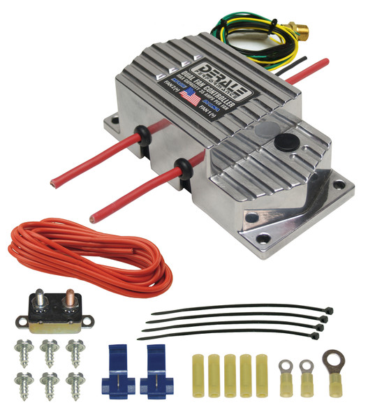 High Amperage Adjustable Dual Electric Fan Controller 3/8" NPT Thread In Probe - 16789