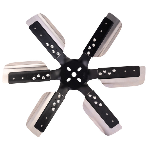 19" Heavy Duty Stainless Steel Reverse Rotation Flex Fan Black Hub - 17619