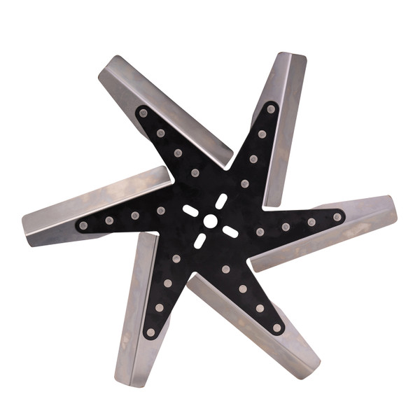 17" High Performance Stainless Steel Reverse Rotation Flex Fan Black Hub - 19317