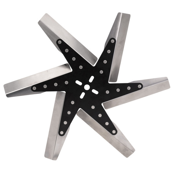 18" High Performance Stainless Steel Reverse Rotation Flex Fan Black Hub - 19318