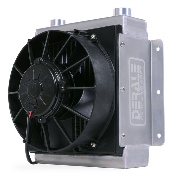 18 Row Hi-Flow Racing Remote Fluid Cooler with Single Fan 7/8-14 UNF O-ring - 65861
