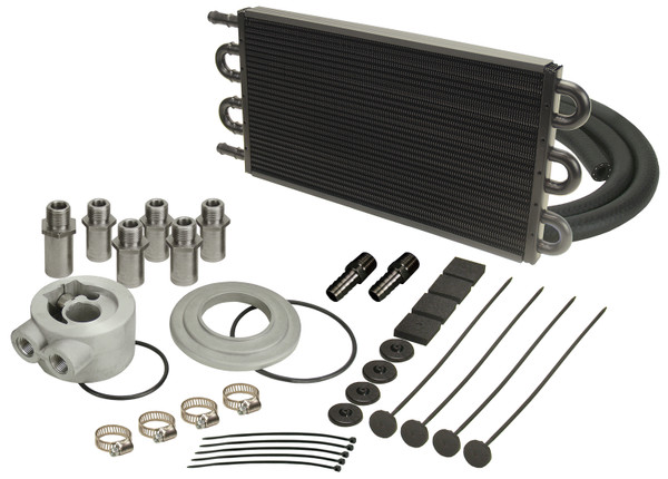 6 Pass Series 7000 Alum/Copper Universal Engine Oil Cooler Kit Sandwich Adapter - 15505