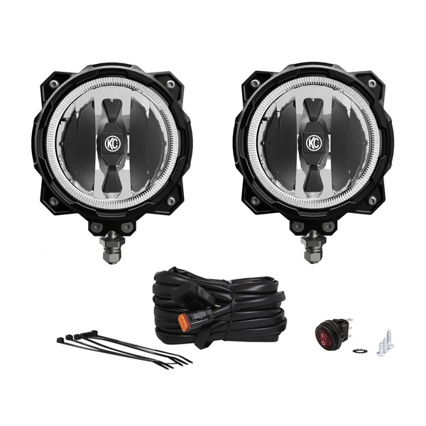 KC Hilites 6 in Pro6 Gravity LED - Infinity Ring - 2-Light System - 20W Spot Beam - 91301