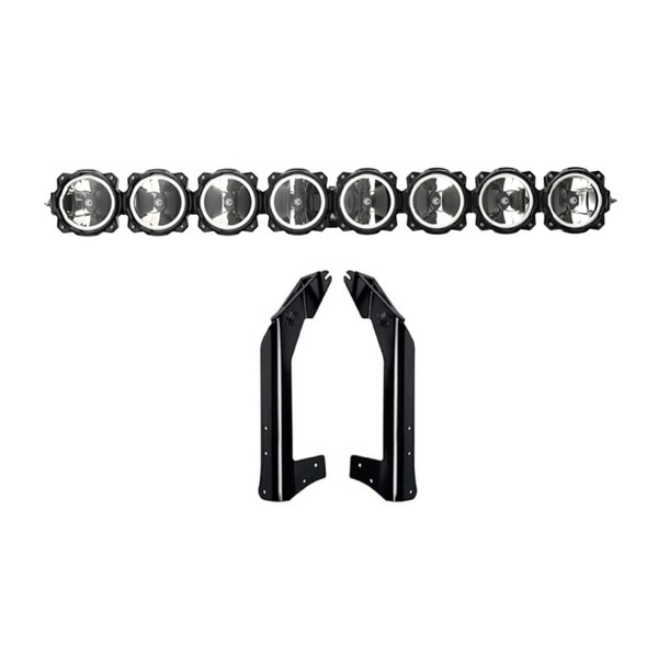 KC Hilites 50 in Pro6 Gravity LED - 8-Light - Light Bar System - 160W Combo Beam - for 07-18 Jeep JK - 91313