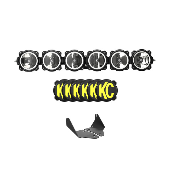 KC HiLITES Polaris RZR Turbo R / Pro XP Light Bar Kit - 39in Pro6 Gravity LED - 6-Light - Light Bar System - 120W Combo Beam - 91342