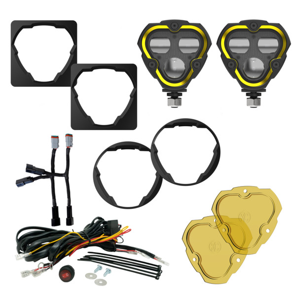 KC Hilites FLEX ERA 3 Dual Mode SAE Fog Lights 2-Light Master Kit Toyota AftrmktBumper - 97155