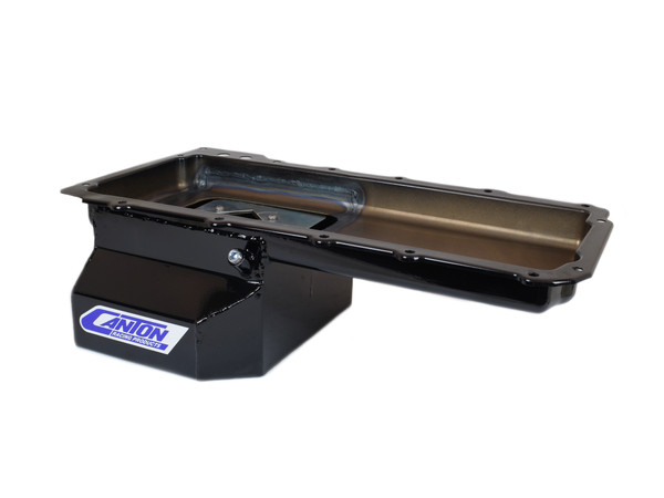 Canton 15-274BLK Oil Pan For GM LS1 LS6 Rear Sump Road Race Pan Baffled - 15-274BLK
