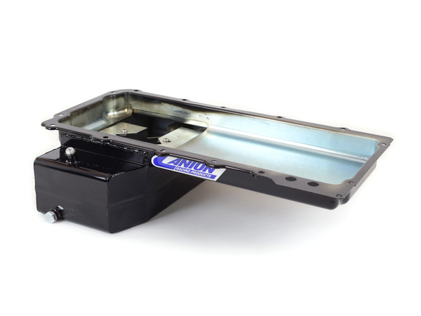 Canton 15-276BLK Oil Pan GM LS1 LS6 5-5/8" Deep Front Sump Road Race and Drift - 15-276BLK